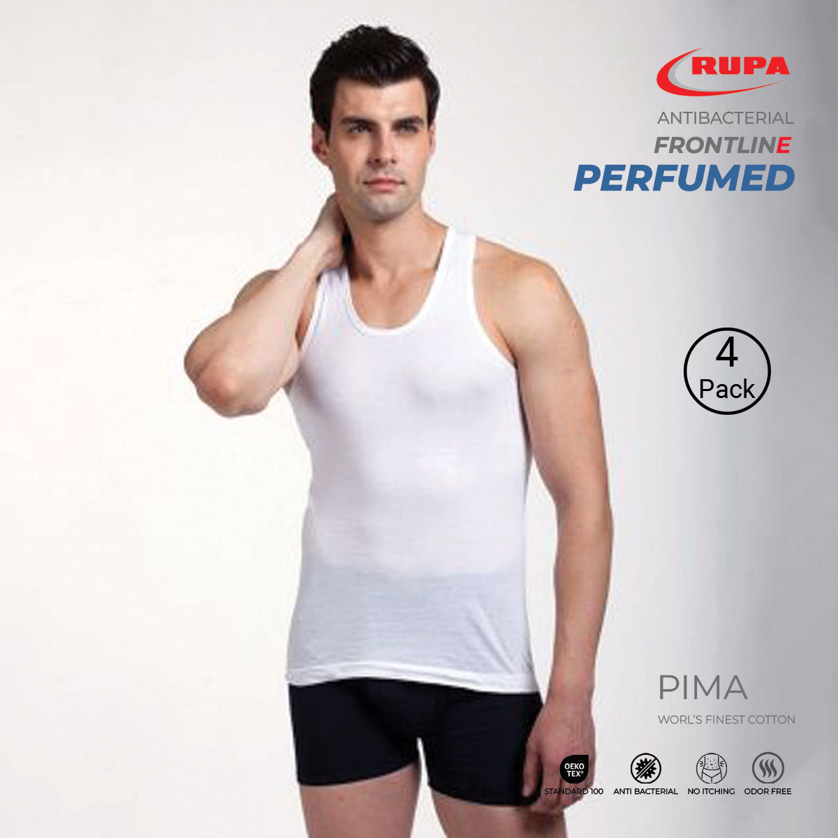 4Pieces Rupa Antibacterial Frontline Perfumed Vest VE21101_Qty04
