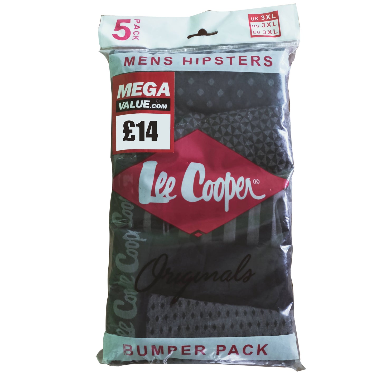 3 Pieces Combo Lee Cooper Pure Cotton Breathable Men Boxer Black Print-BO10202