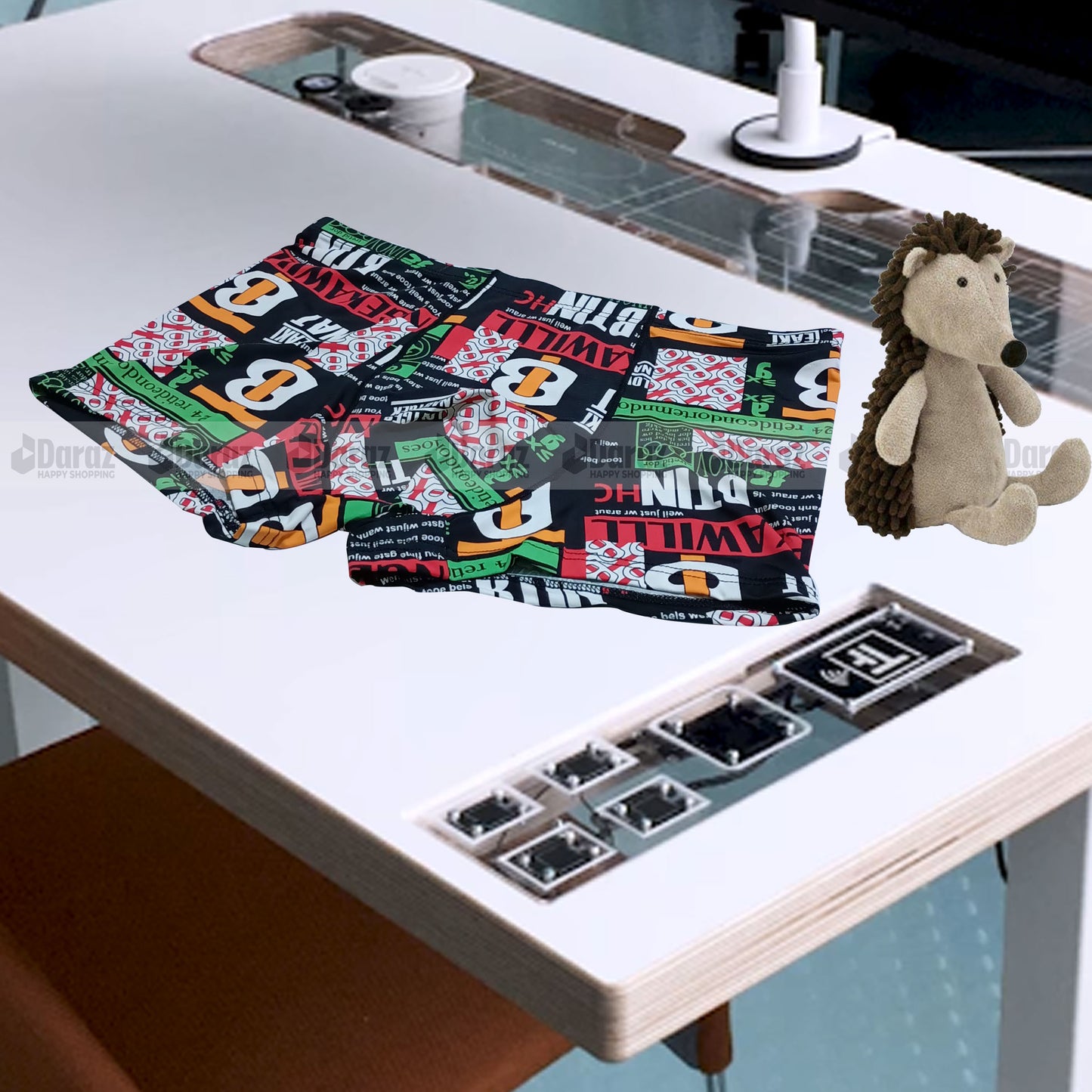 Ucart Men's Ice Silk Printed Underwear: Breathable, Quick-Drying -BO23102