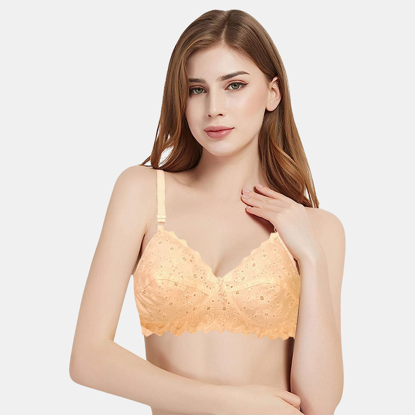 4 Pieces (1 Extra Gift=total 5 pieces) Combo Juliet Basanti Non Wired  Bra - BR23105-Qty04