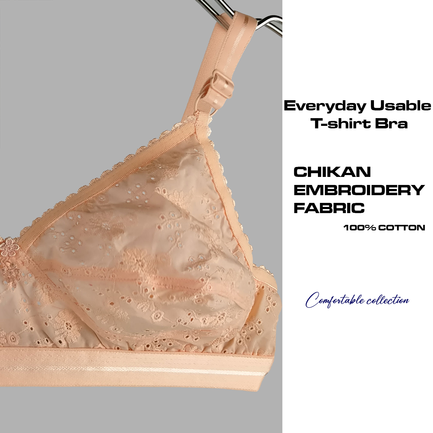 Like-Me Elora Embroidery Cotton Bra BR21113-07