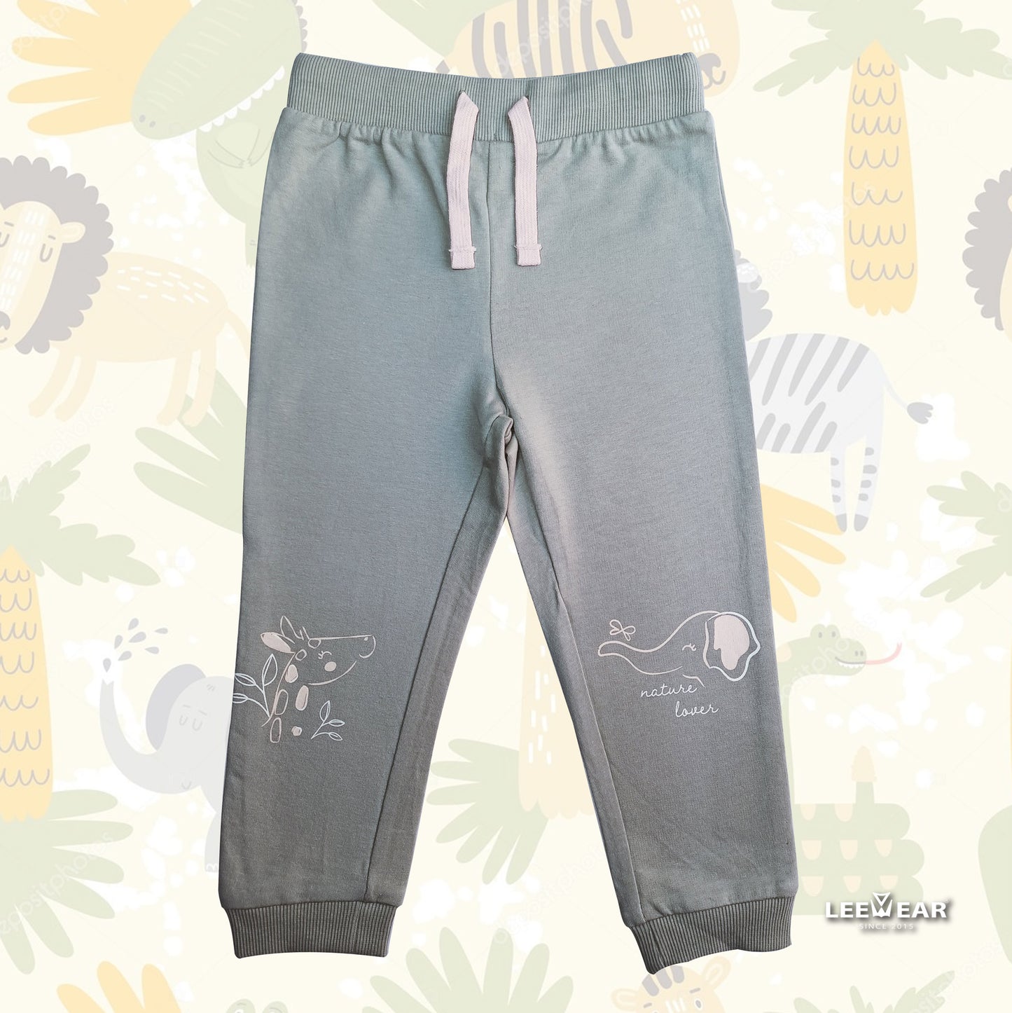 Winter Wonderland: Kids' Printed Terry Fabric Trousers for Cozy Comfort TR21102