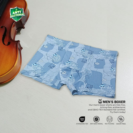 Ucart Men's Ice Silk Printed Underwear: Breathable, Quick-Drying -BO24001