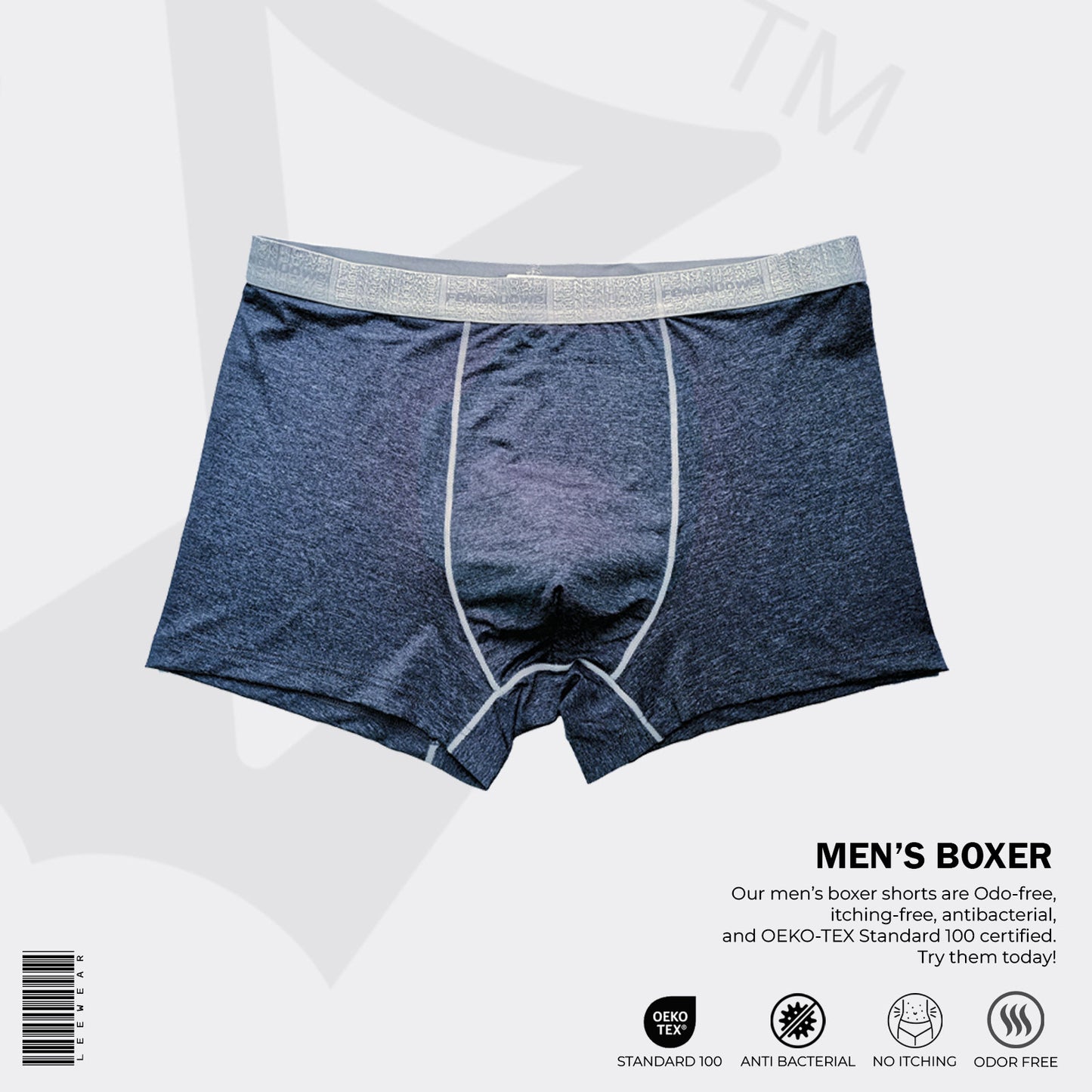 Pure Cotton Breathable Underwear for Men Solid Color universal -BO21105