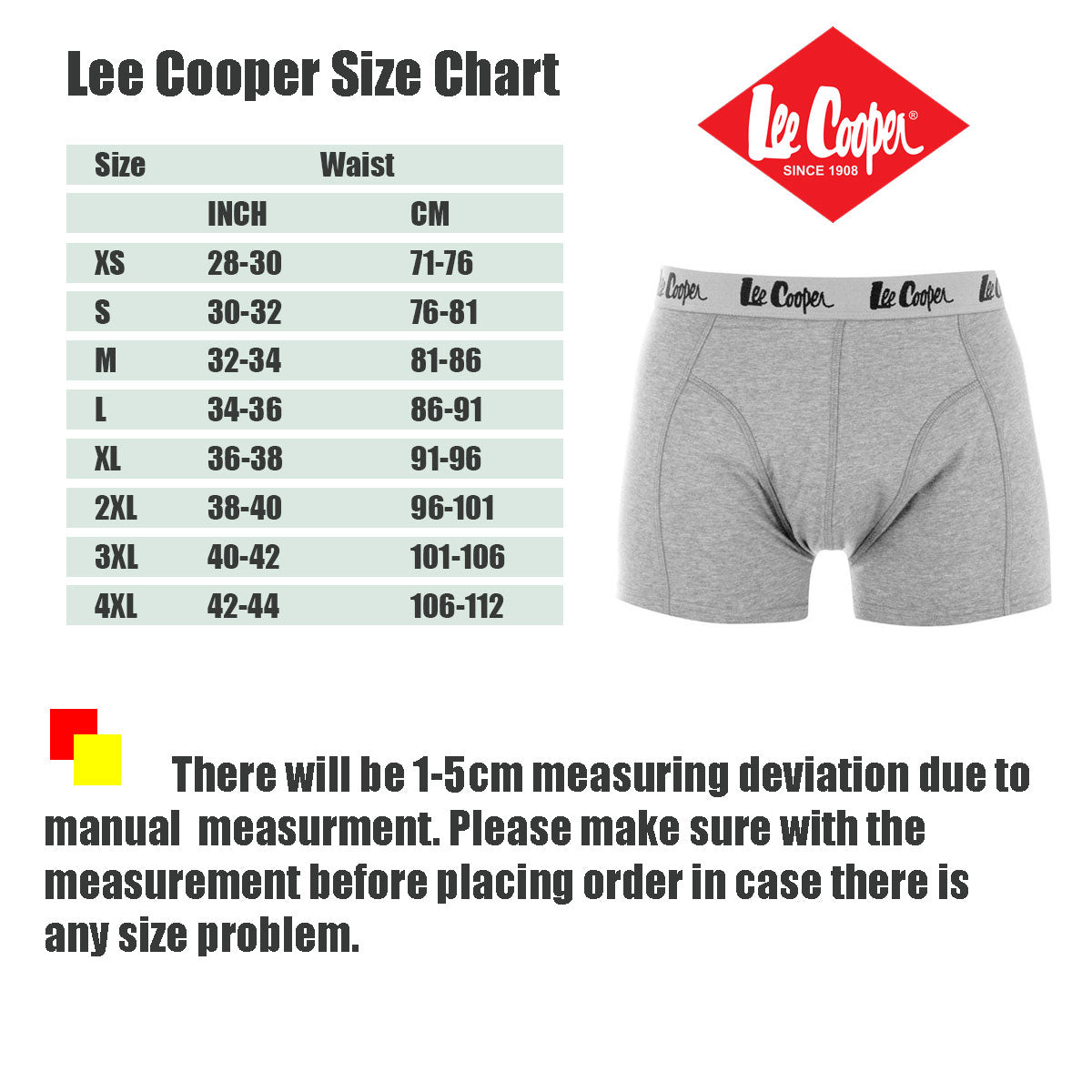 2 Pieces Combo Pack Lee Cooper Pure Cotton Breathable Men Boxer Black Print-BO21107