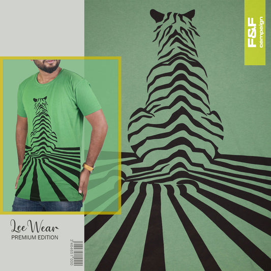 Green Tiger Print T-Shirts TS21101