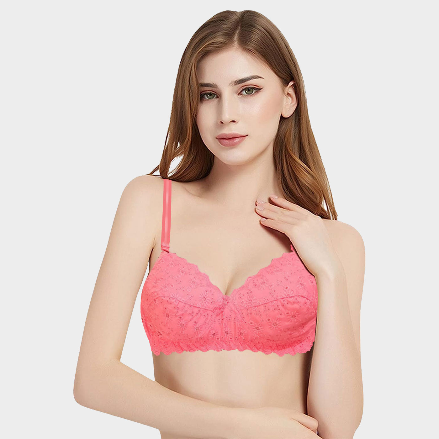 4 Pieces (1 Extra Gift=total 5 pieces) Combo Juliet Basanti Non Wired  Bra - BR23105-Qty04