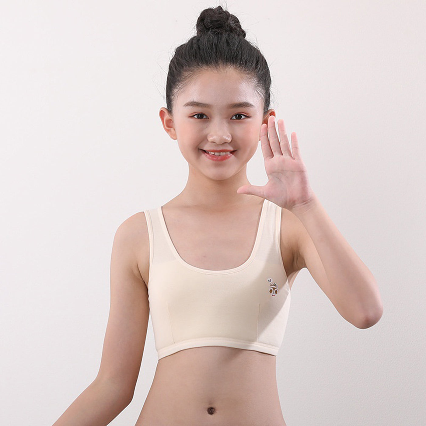 Kids Girls Cotton Underwear Non Padded Bra Vest Sports for Everyday Bra BR22107