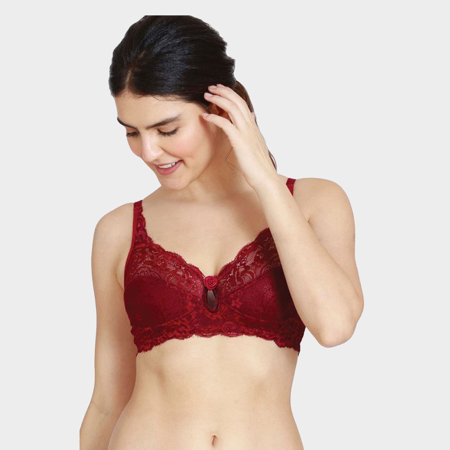 Thailand Darunee Brand Single Layered Non Wired Lace Bra - BR21105