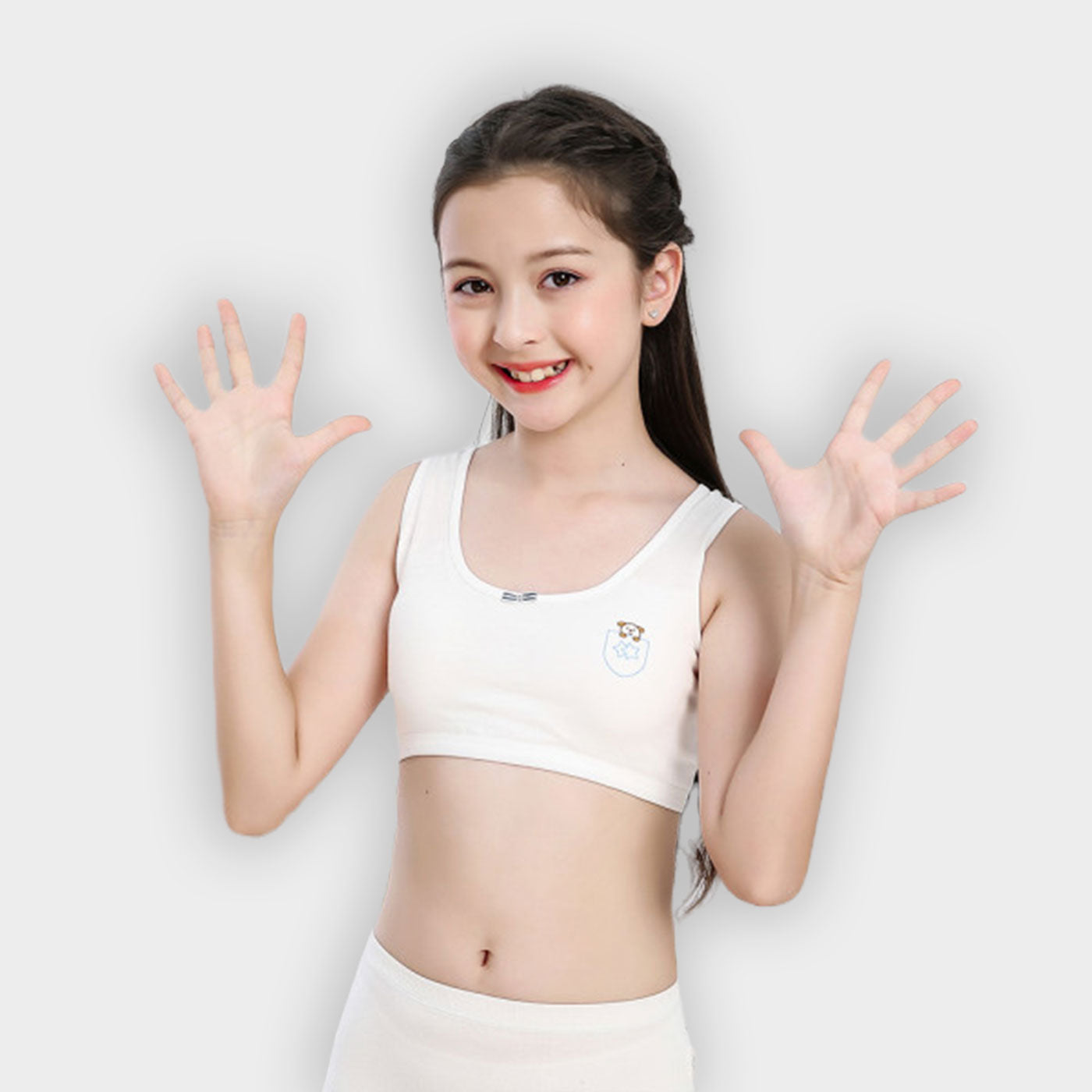 Kids Girls Cotton Underwear Padded Bra Vest Sports for Everyday Bra BR –  LeeWear
