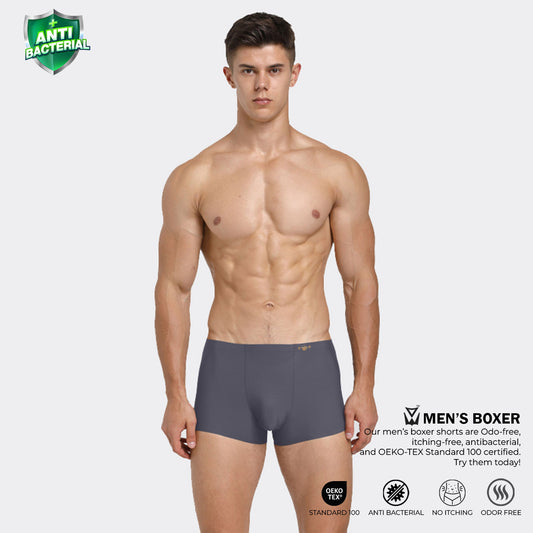 Men Ultra Thin Breathable Underwear Solid Color Magenta-BO23101
