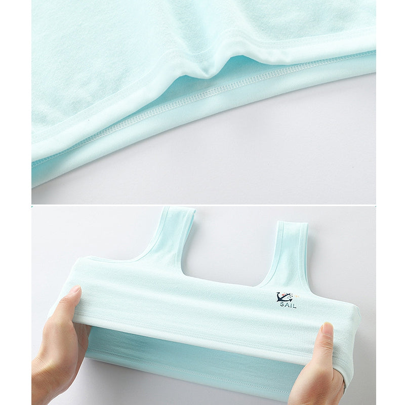 Kids Girls Cotton Underwear Padded Bra Vest Sports for Everyday Bra BR22106