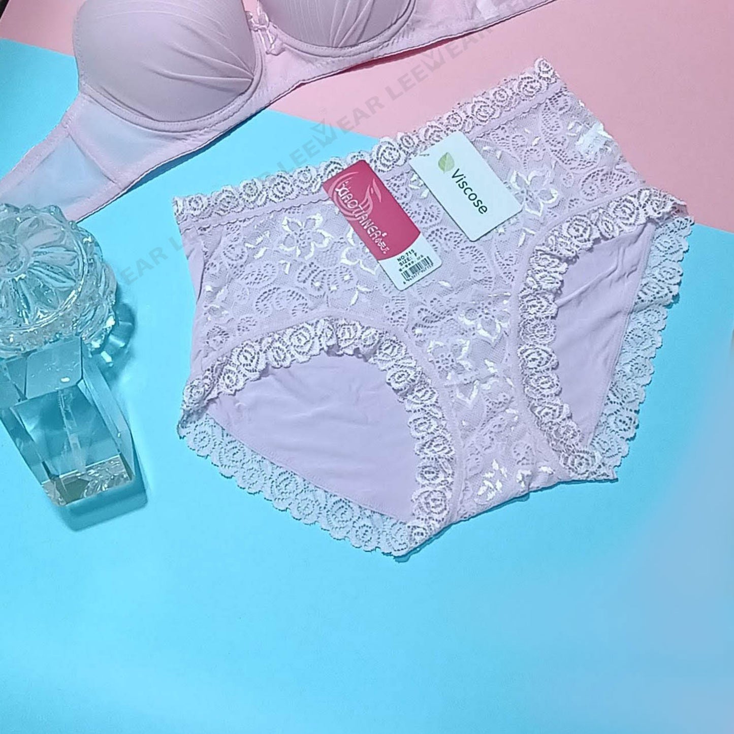 4 Color 4 Pieces Combo Offer Girls Full Coverage Lace Hipster Panty Briefs PA21110 Qty-04