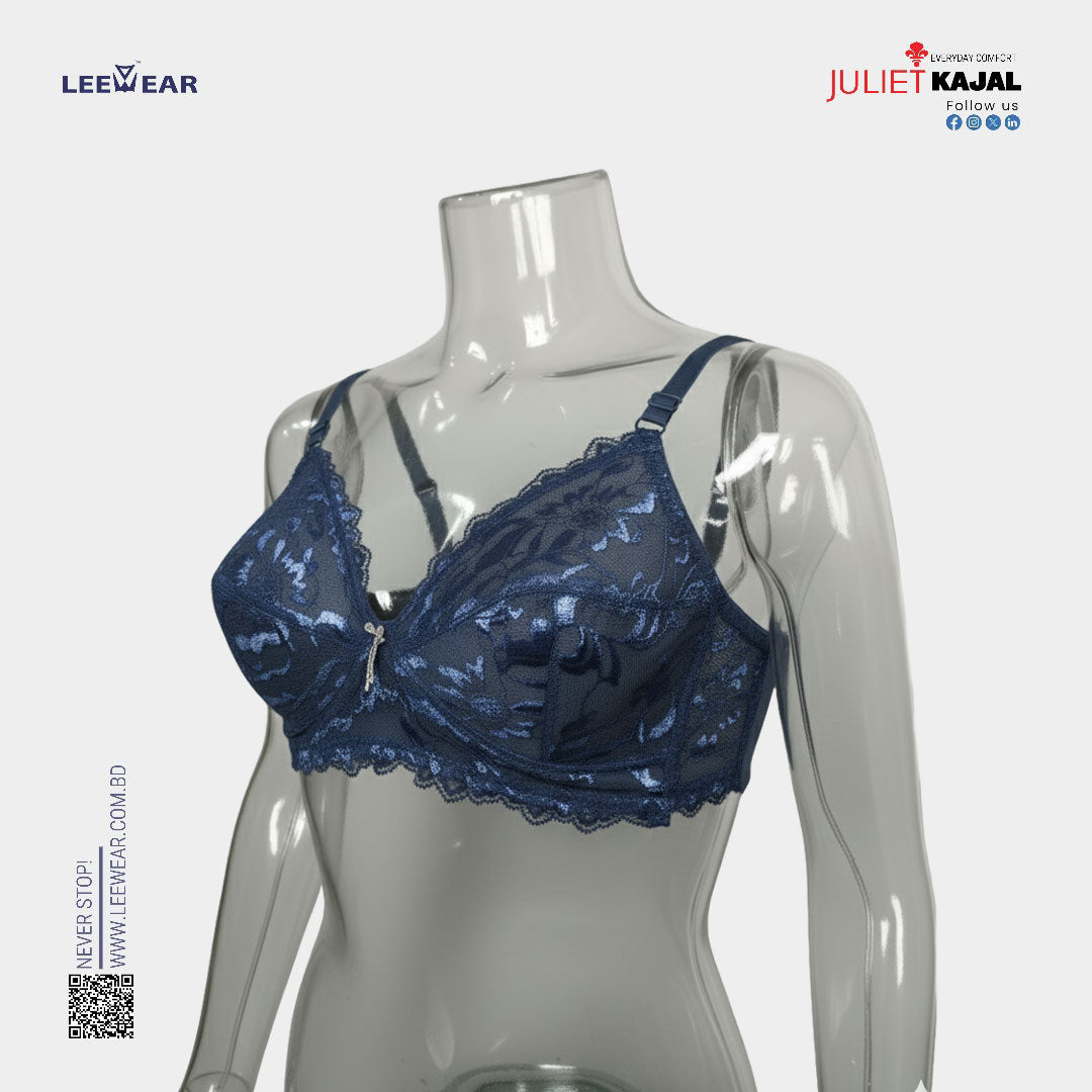 Juliet Kajal Lace Spandex Pad less Wire free Full coverage Bra BR23102