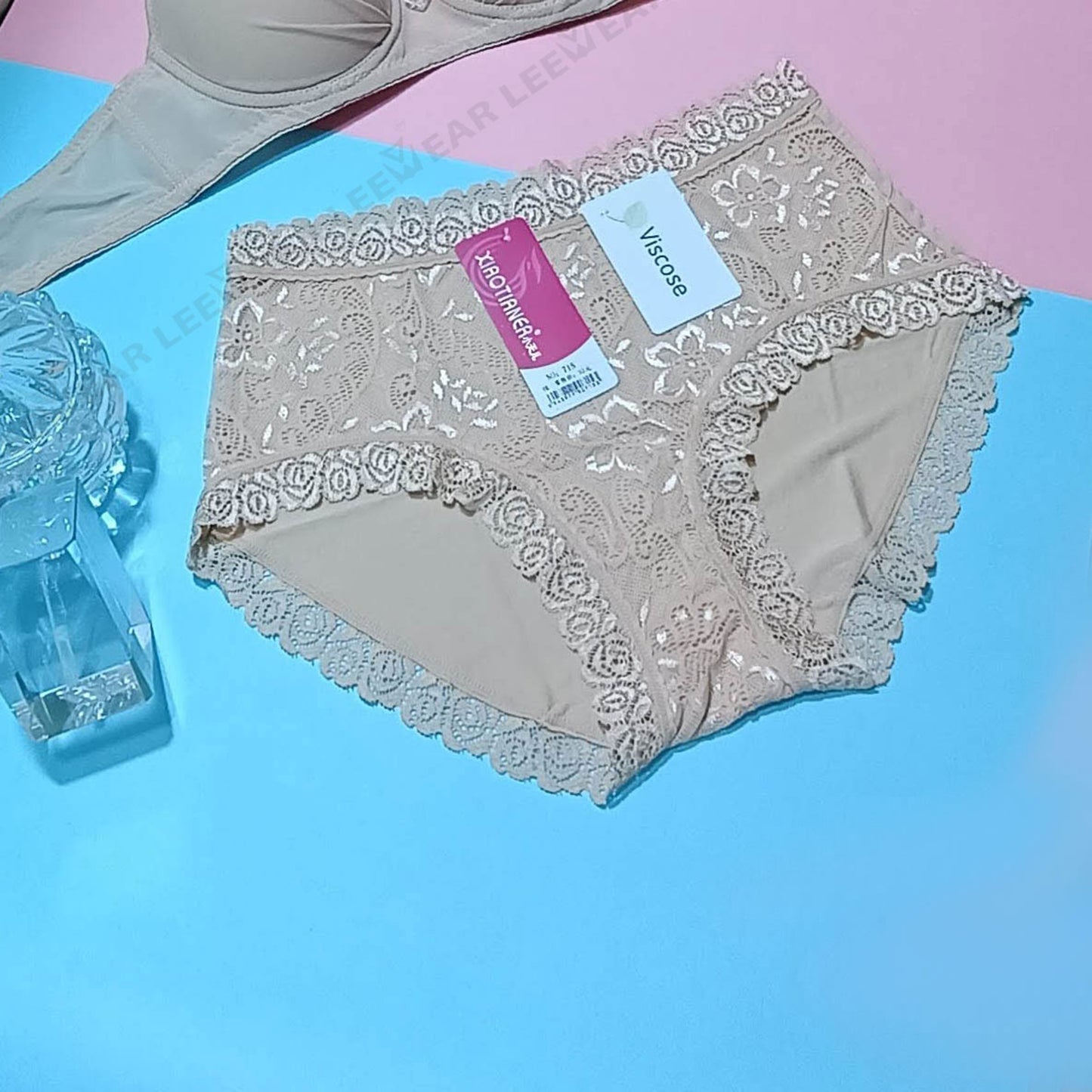 4 Color 4 Pieces Combo Offer Girls Full Coverage Lace Hipster Panty Briefs PA21110 Qty-04