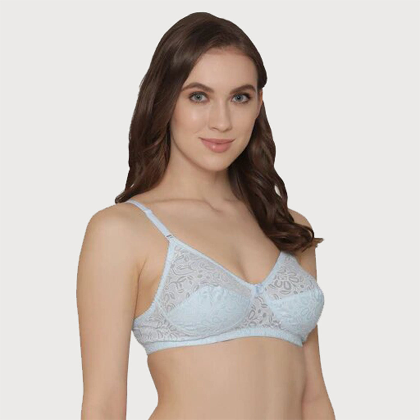 Snow Waves Wire free Non- Padded Printed Cotton Bra Kalyani/Massie/Like-Me