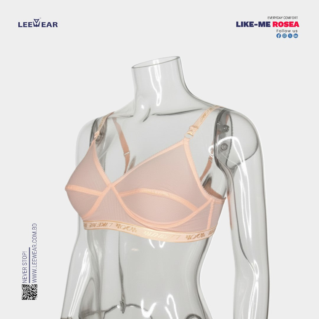 Like-Me Rosea Plain Voile Cotton Fabrics Bra BR21114-01