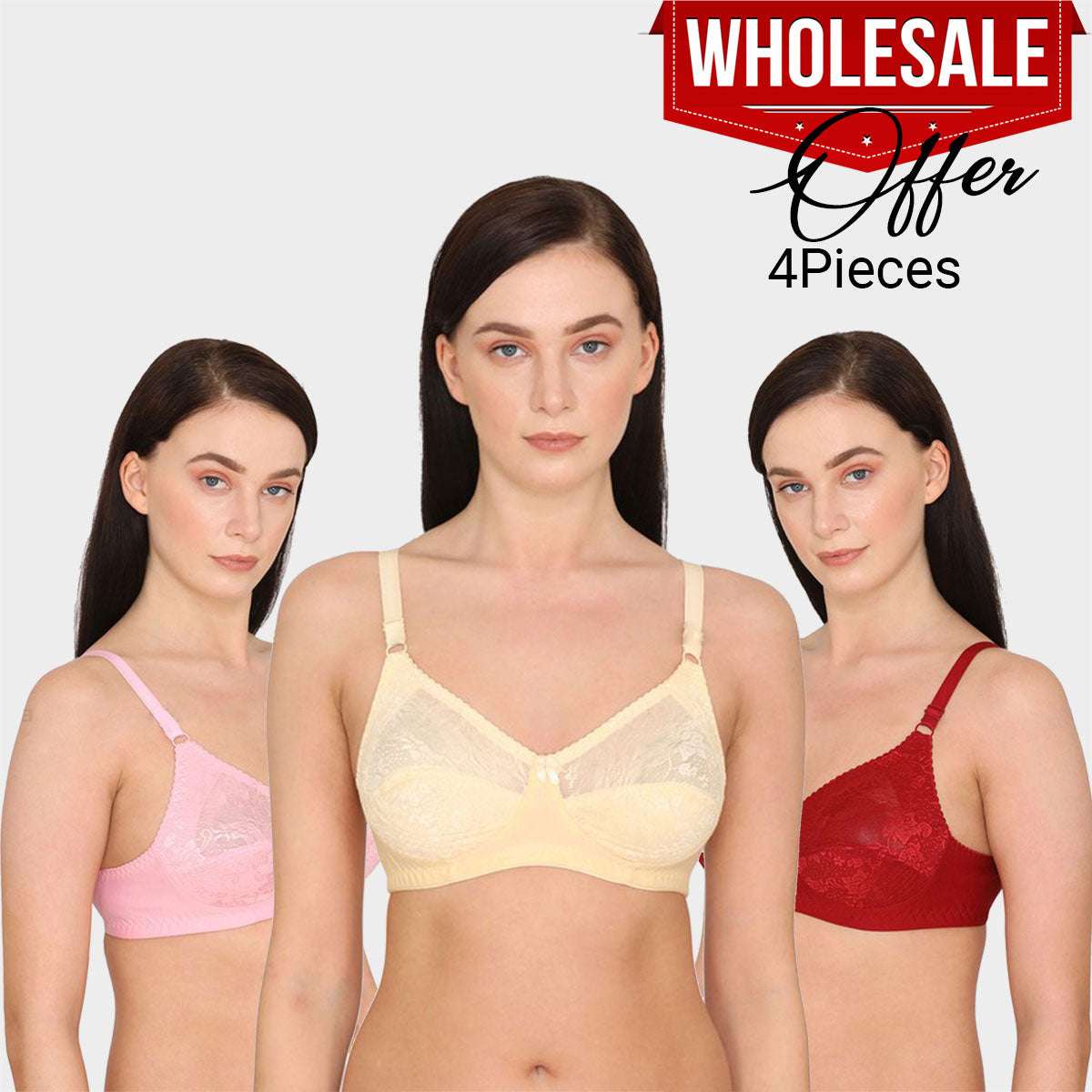 4 Pieces Wholesale Offer Standard Bra BR21110