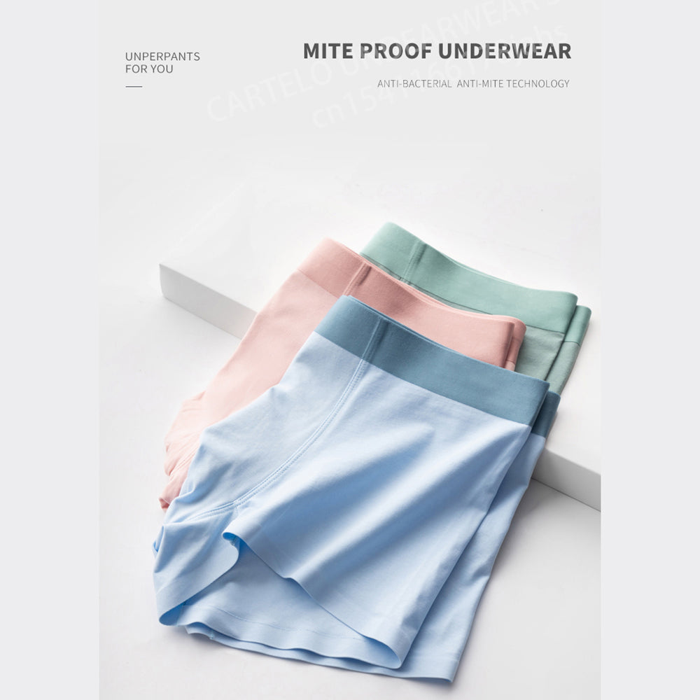 Men Ultra Thin Breathable Underwear Solid Color Magenta-BO23101