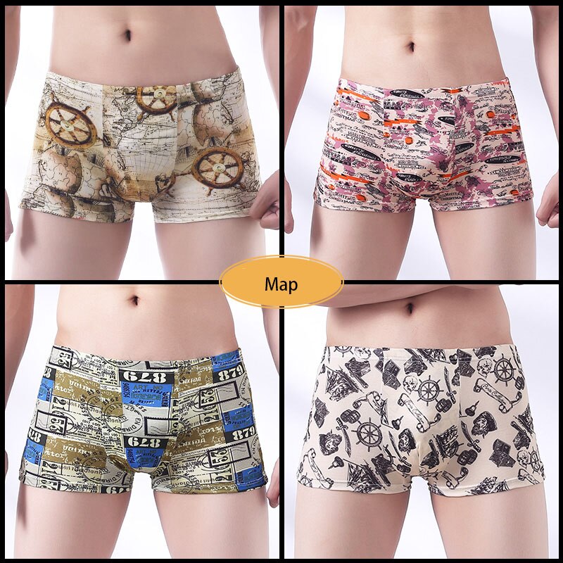 China Men's Printed Underwear Boxer -BO21120