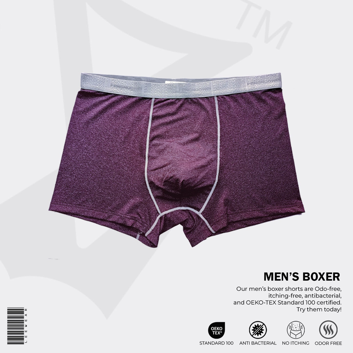 Pure Cotton Breathable Underwear for Men Solid Color universal -BO21105