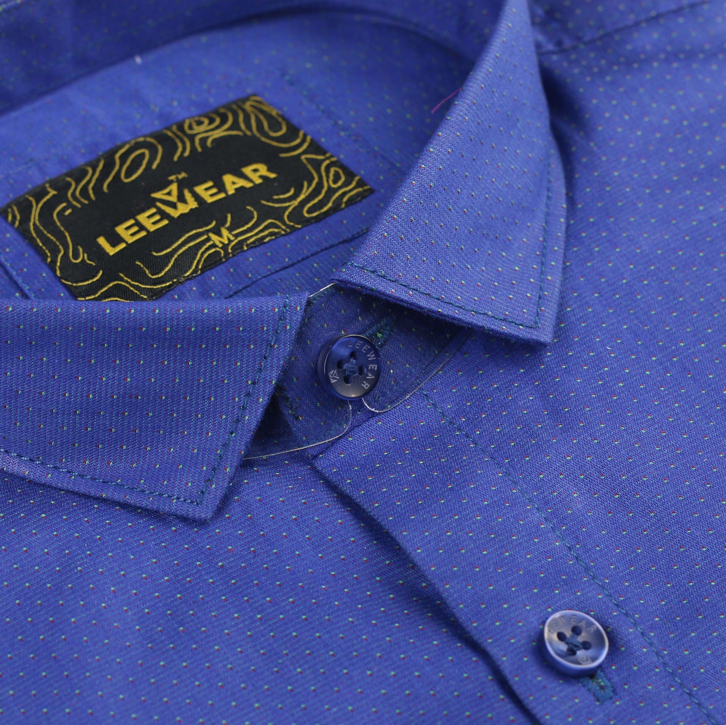 Airvind jacquard cotton long sleeve men's shirt Dark Slate Blue SH21119