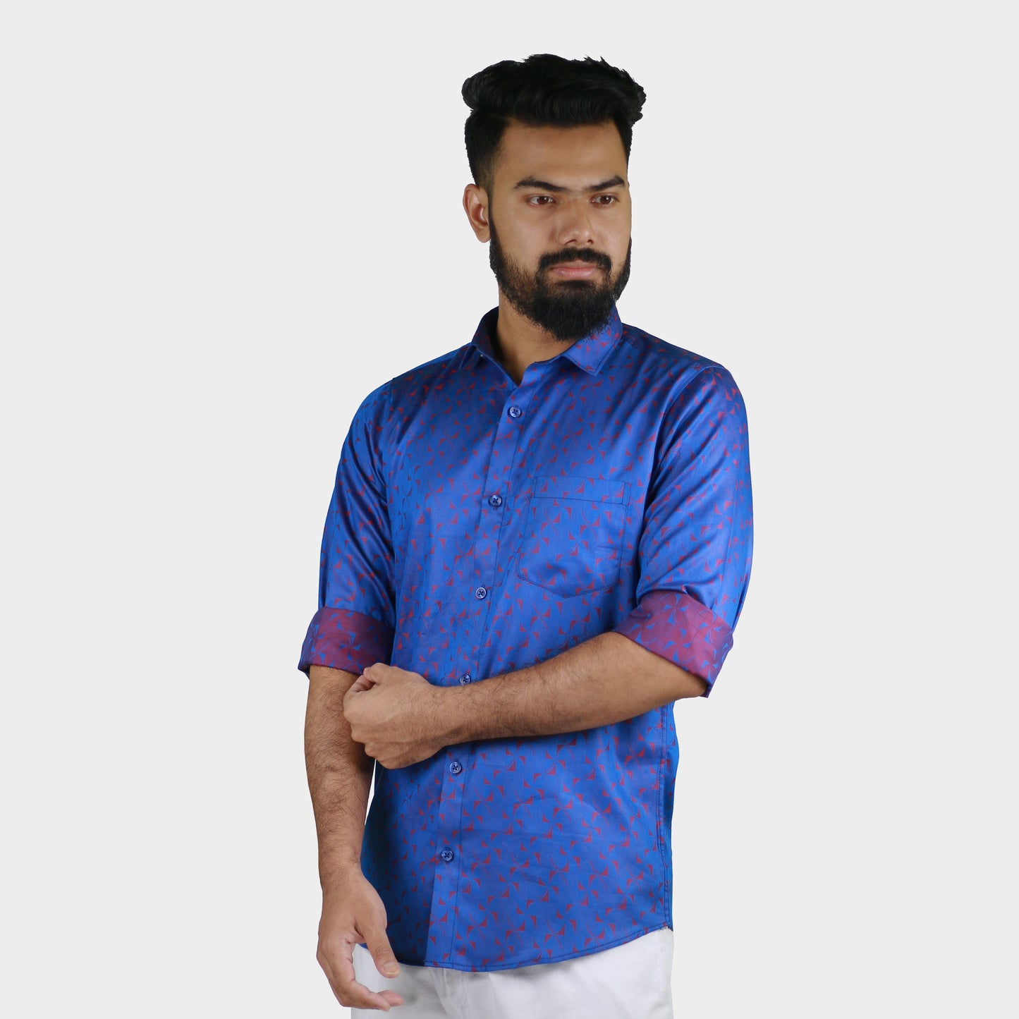 Airvind jacquard cotton long sleeve men's shirt San marino SH21103