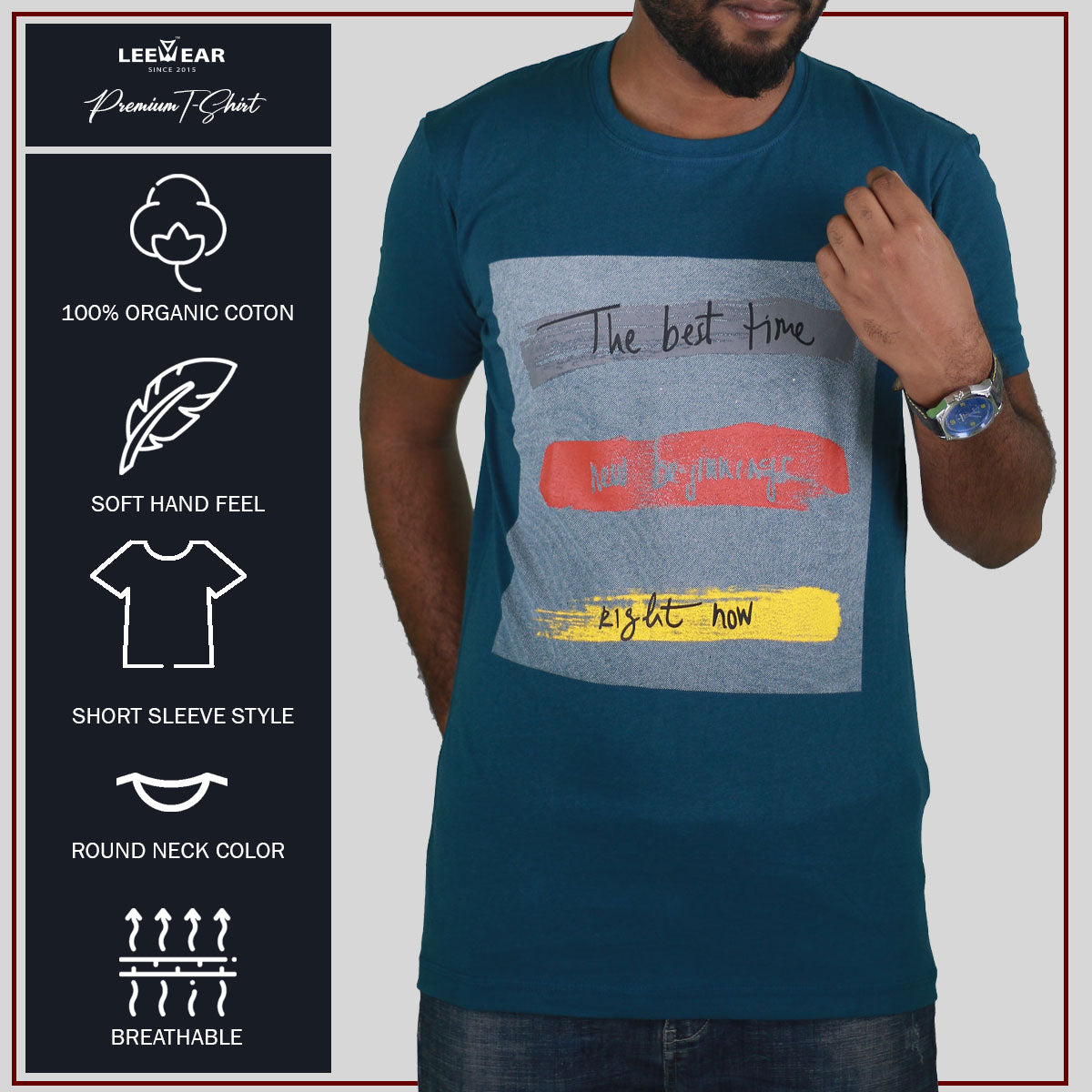 Peacock Ccolor Abstract Print T-Shirts TS21105