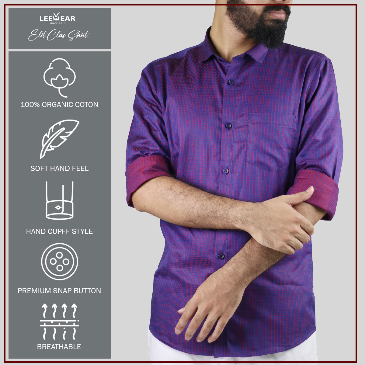 Airvind jacquard cotton long sleeve men's shirt Torea Bay SH21112