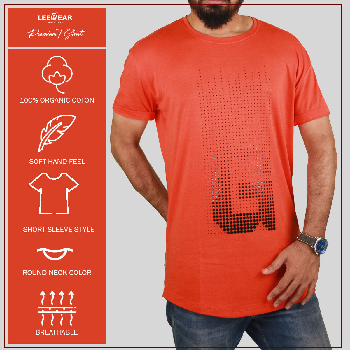 Red Color G Print T-Shirts TS21103