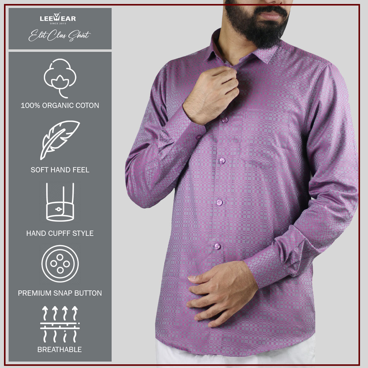 Airvind jacquard cotton long sleeve men's shirt Cosmic SH21120