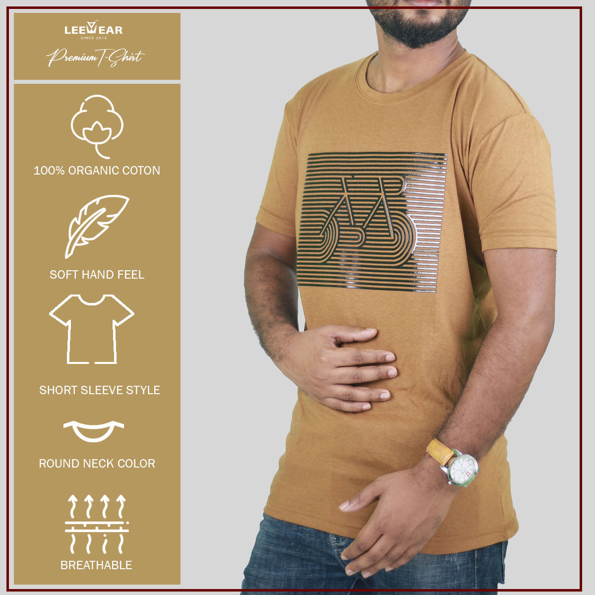 Sepia Print Bicycle Print T-Shirts TS21102