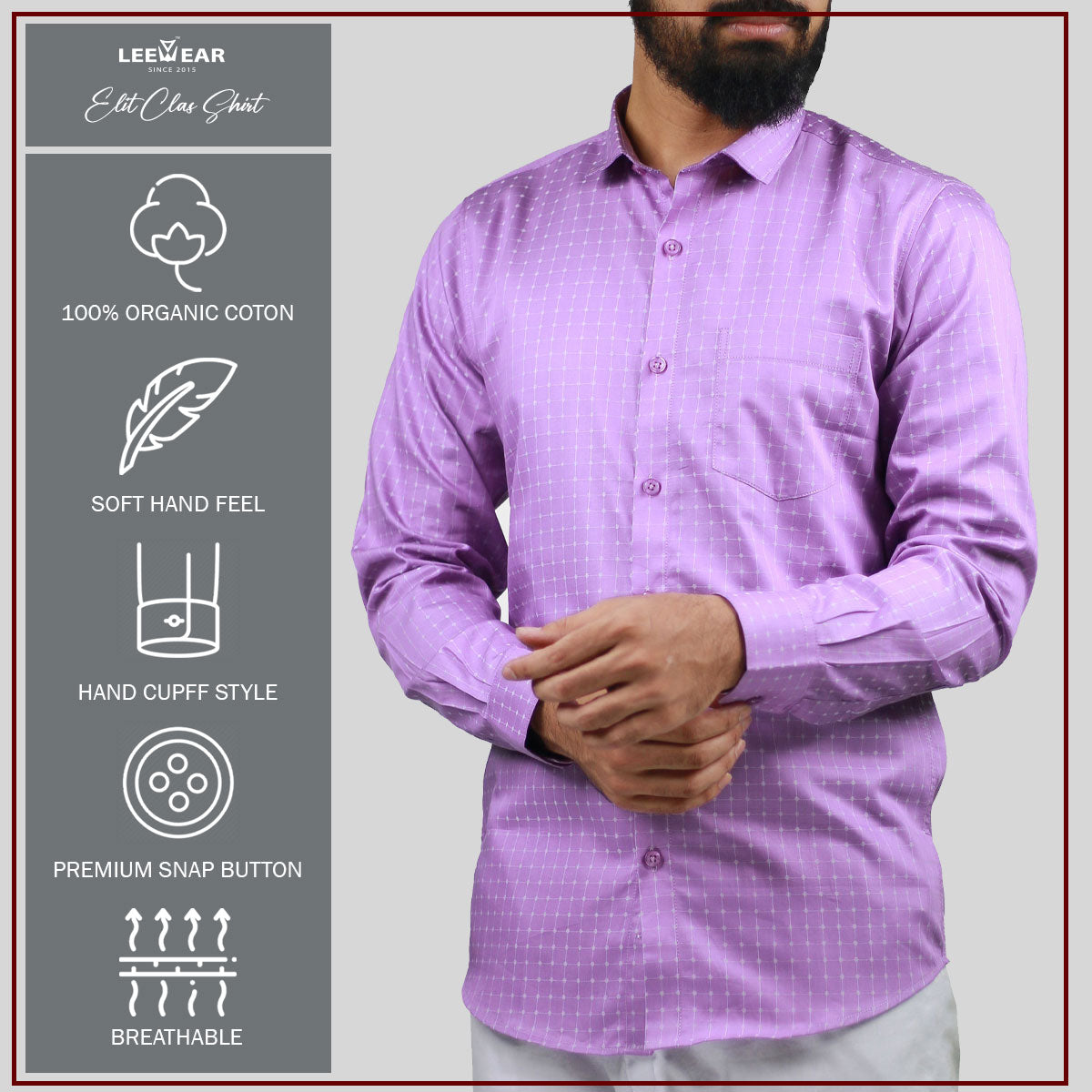 Airvind jacquard cotton long sleeve men's shirt East Side SH21109