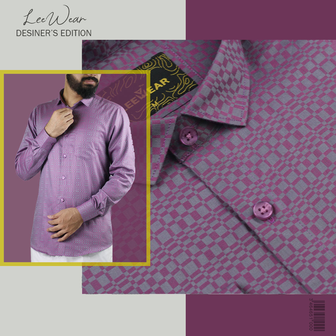 Airvind jacquard cotton long sleeve men's shirt Cosmic SH21120