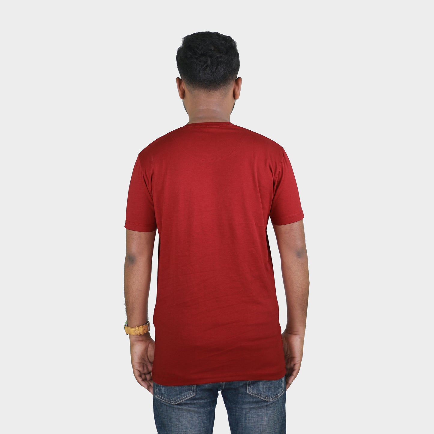 Maroon Color Bicycle Print T-Shirts TS21102