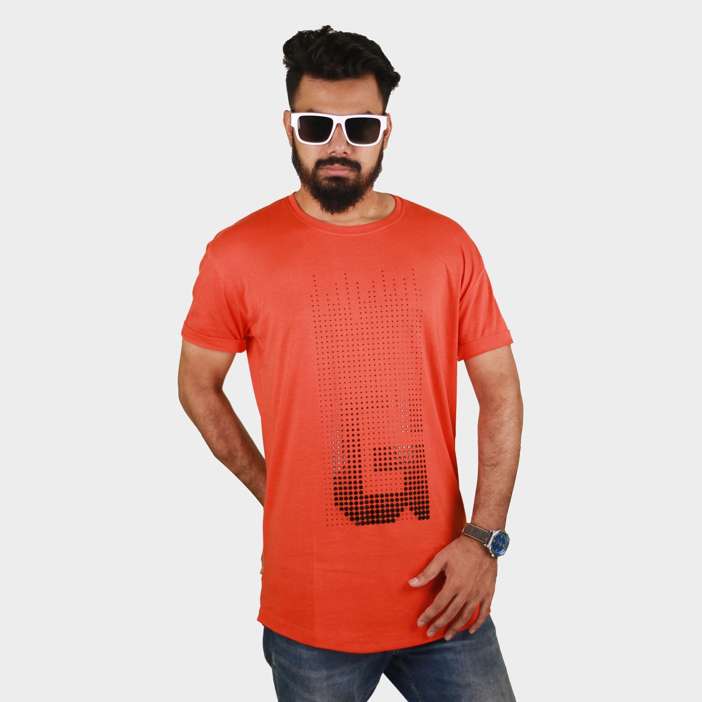 Red Color G Print T-Shirts TS21103