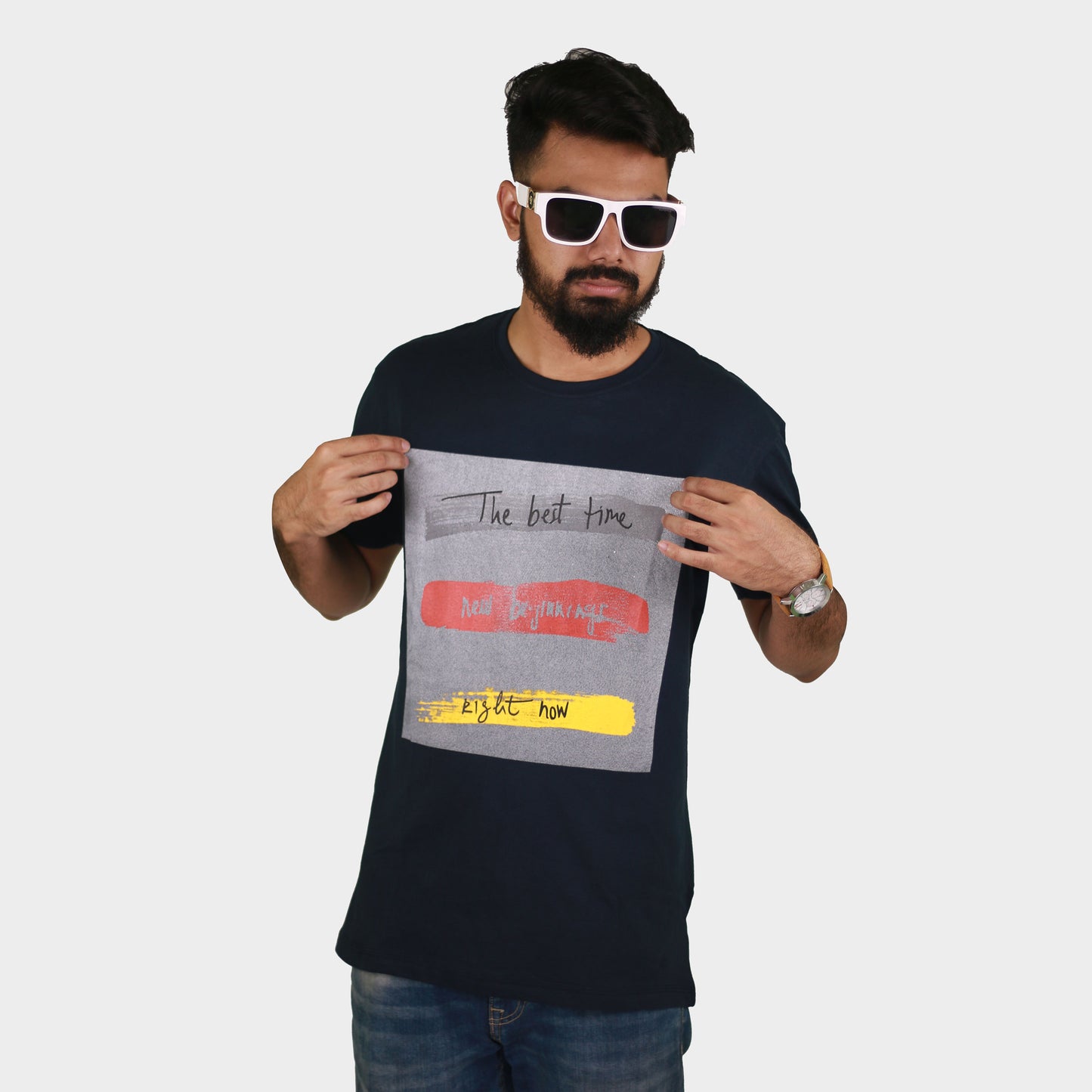 Denim Color Tiger Print T-Shirts TS21105