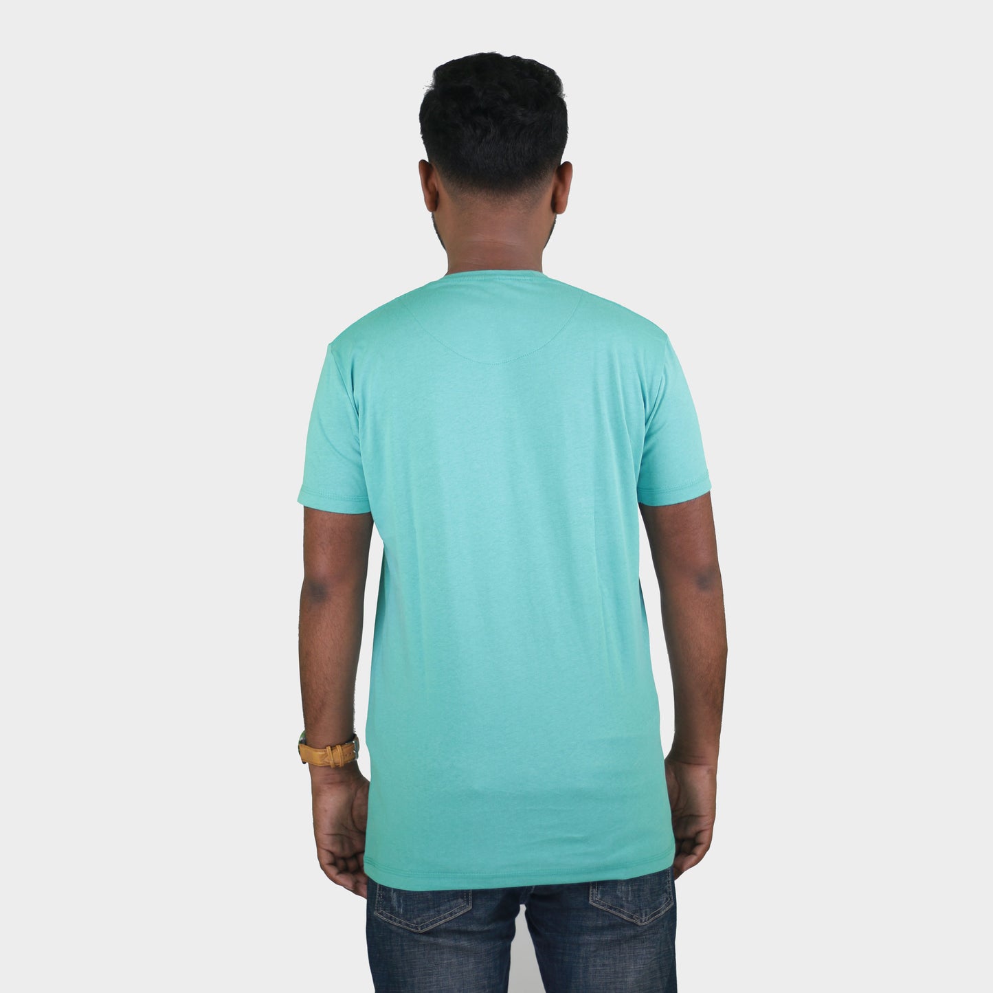 Aqua Color Bicycle Print T-Shirts TS21102