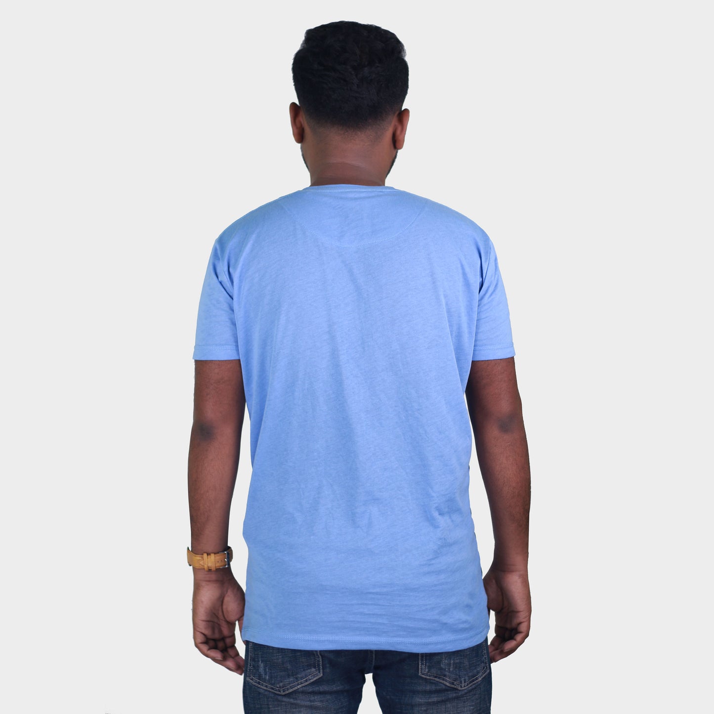 Sky Blue Color Tiger Print T-Shirts TS21101