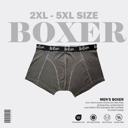 Lee Cooper Pure Cotton Breathable Men Boxer Black Print-BO21108_1