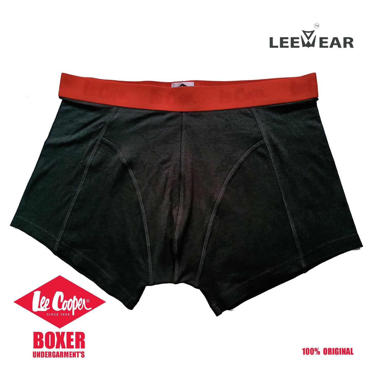 Lee Cooper Pure Cotton Breathable Men Boxer Black Print-BO21108_1
