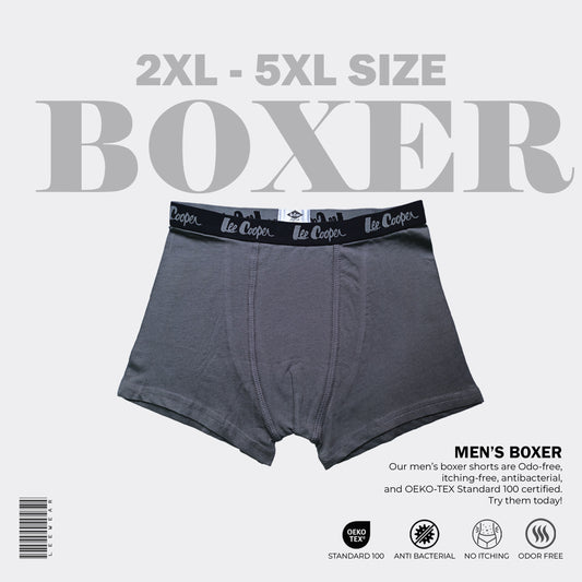 3 Pieces Combo Lee Cooper Pure Cotton Breathable Men Boxer Black Print-BO10202