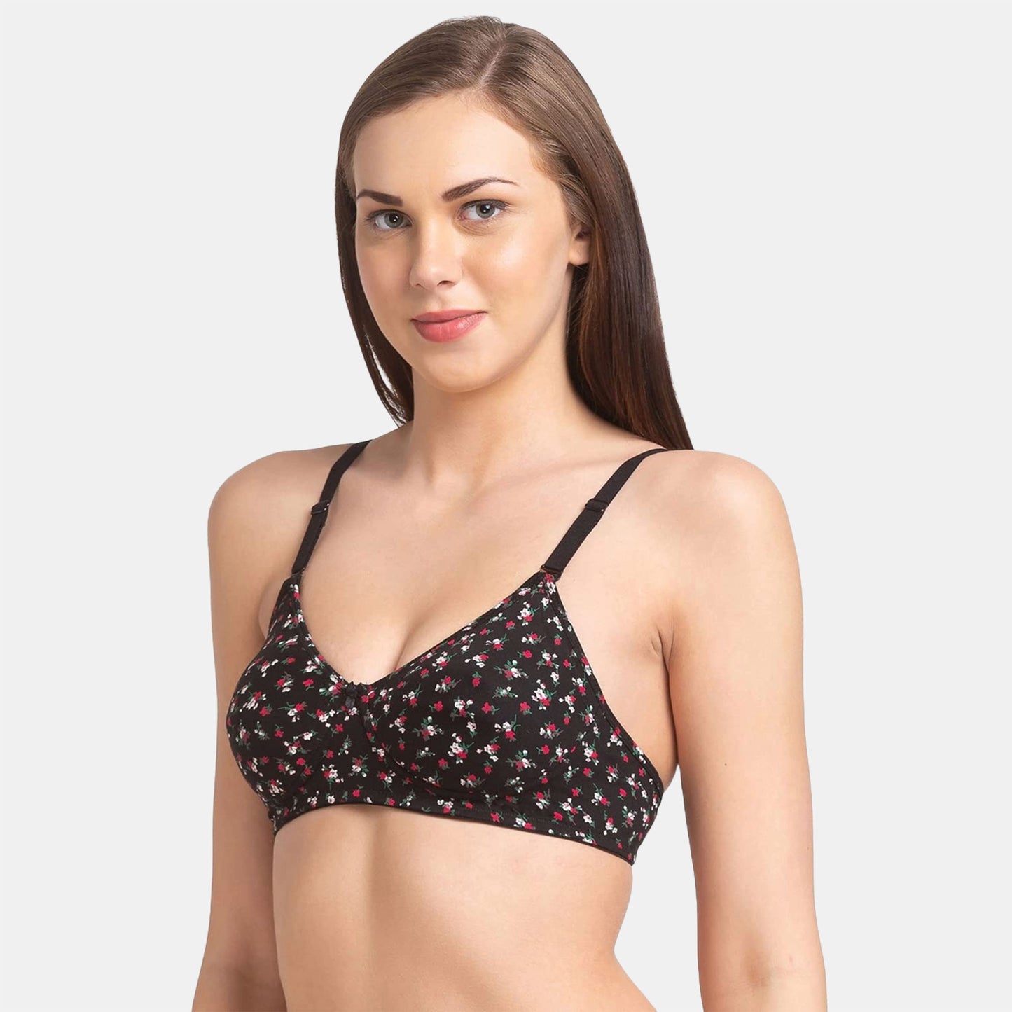 Juliet Women's Non Padded Floral Print MINIMIZER Cotton Bra 1030-8