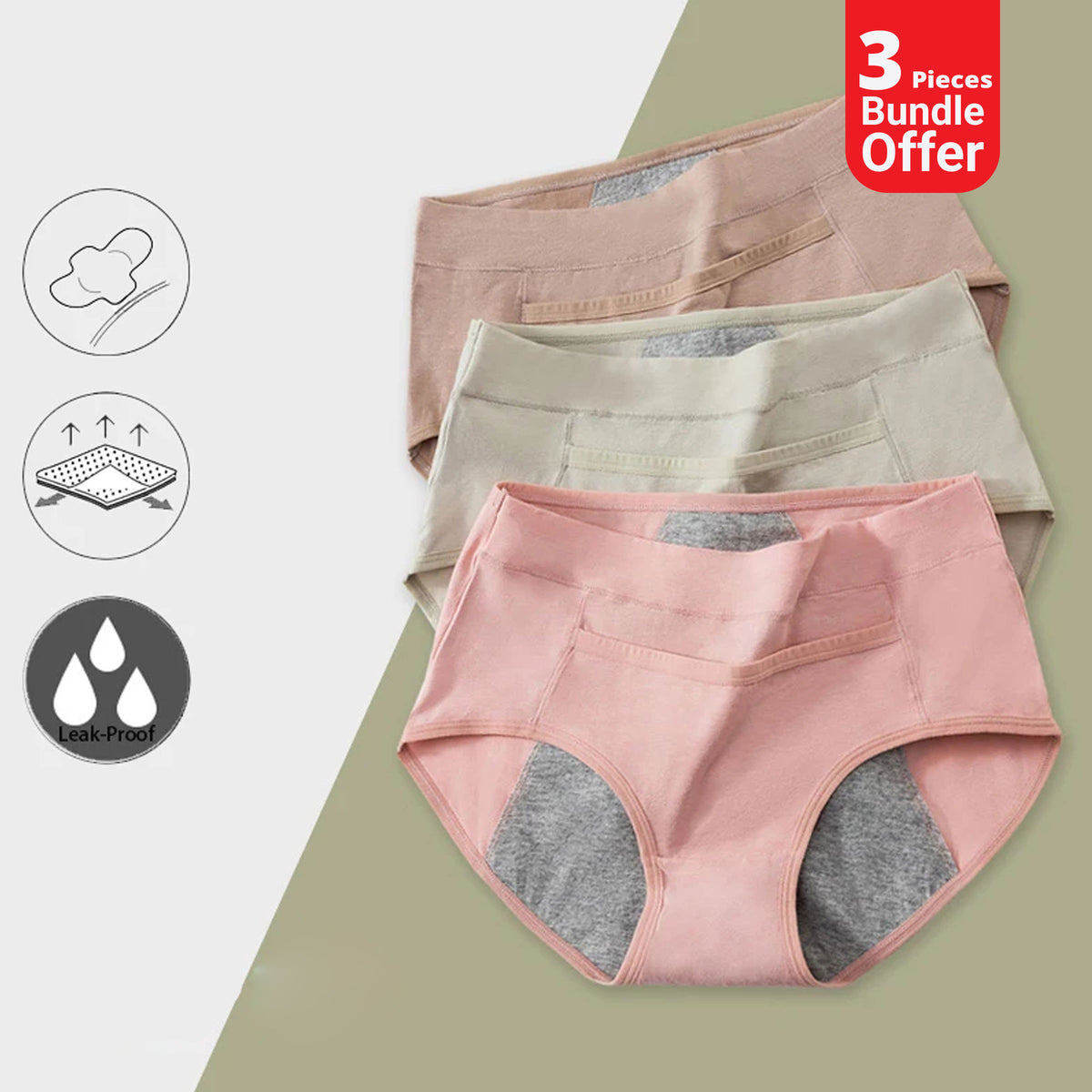 Period Protection Cotton Panty