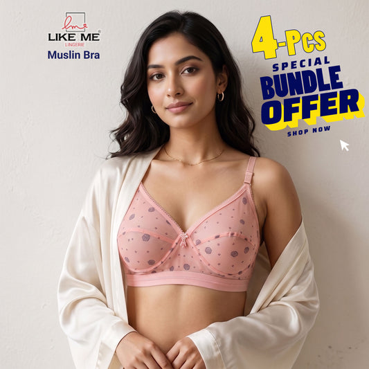 Breathable Ultra-Light Cotton Bra: Like-Me Muslin