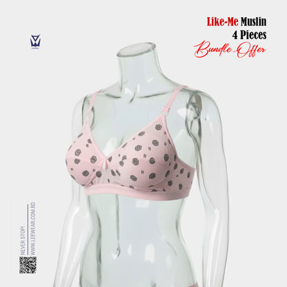 4 Pieces Like-Me Muslin Exclusive Bundle offer BR21138