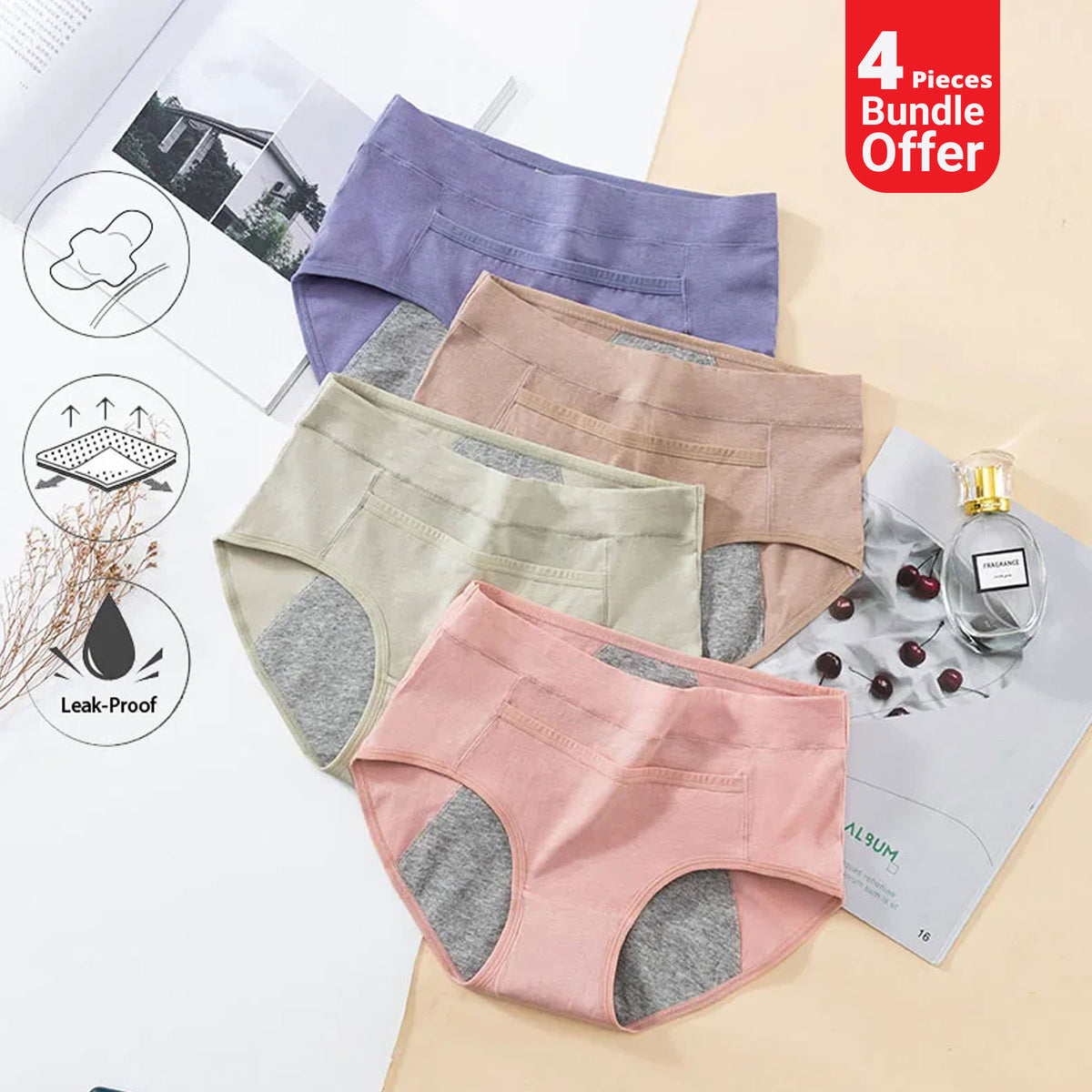 Period Protection Cotton Panty