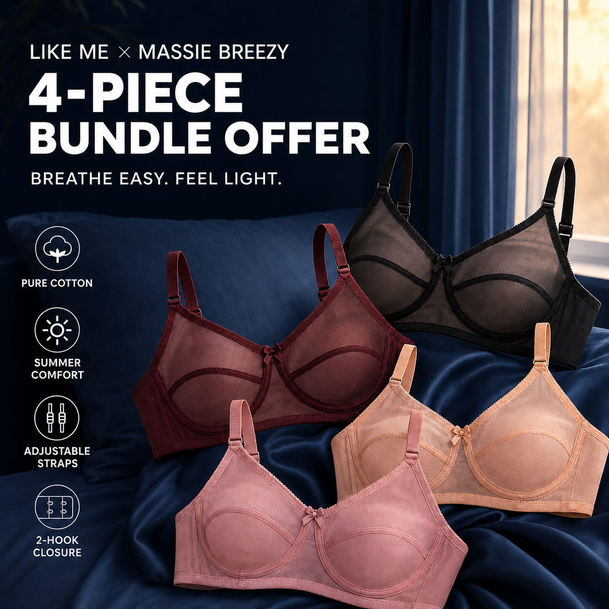 Like Me × Massie Breezy 4 Pcs Bundle Offer