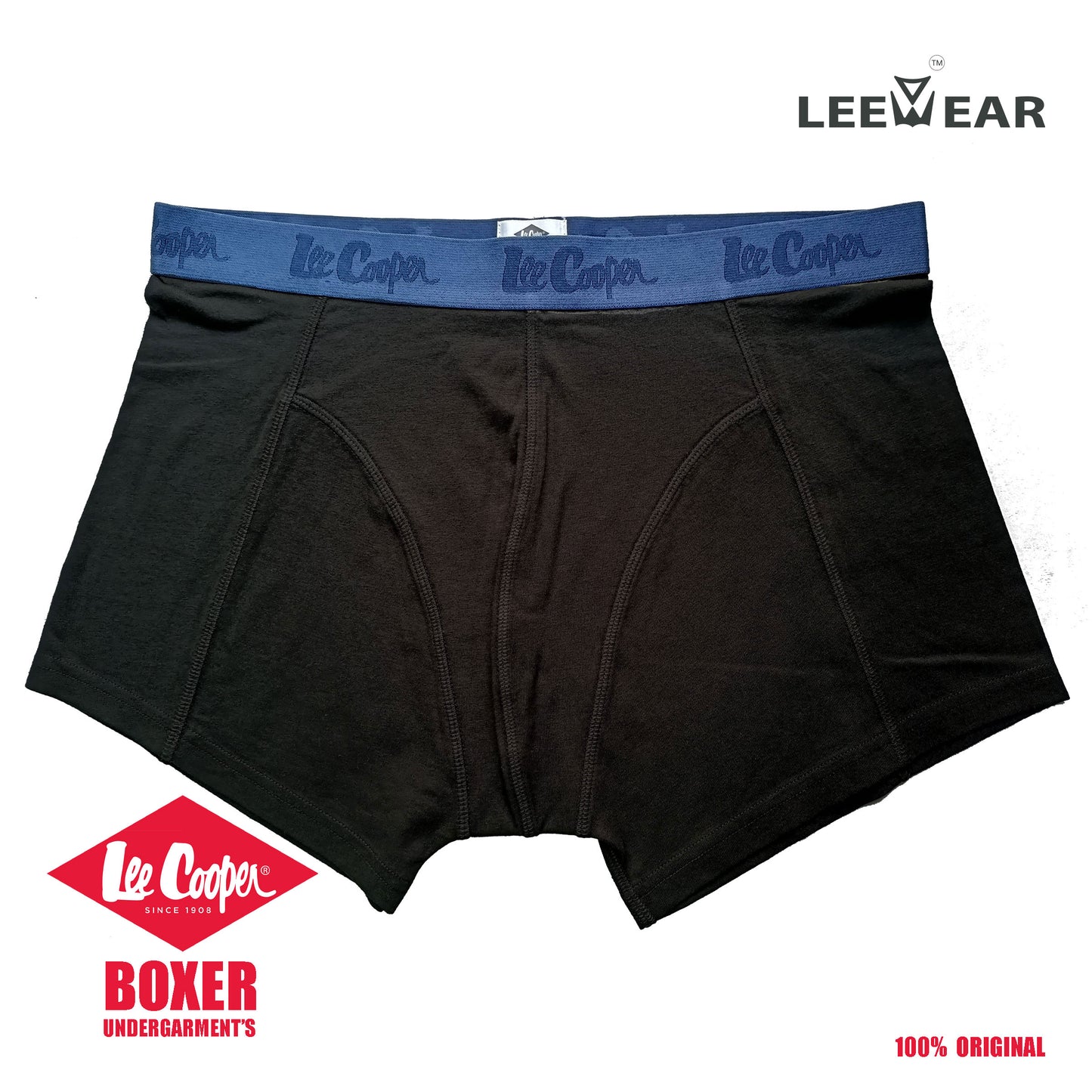 Lee Cooper Pure Cotton Breathable Men Boxer Black Print-BO21108_1