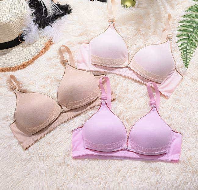 Maternity Wire free Padded Nursing Bra for Easy Breastfeeding-BR21109